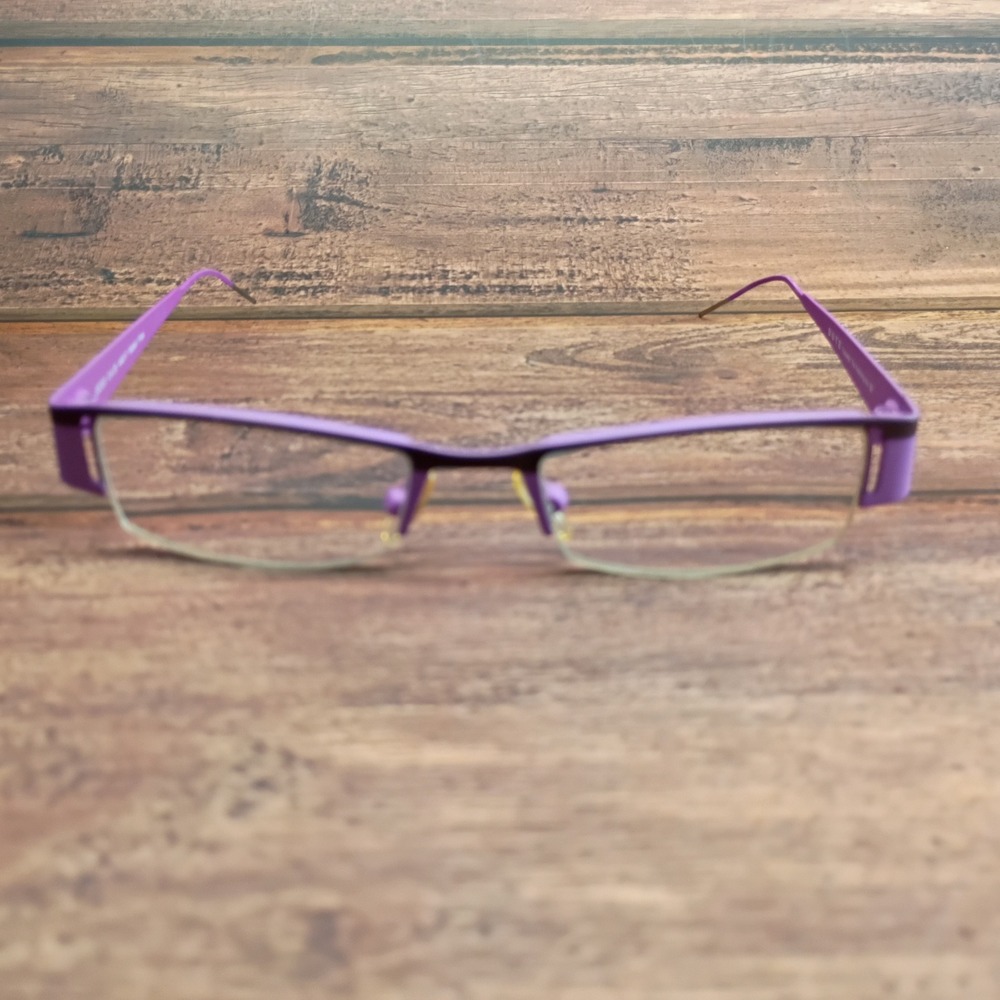 Dutz Eyewear DZ323 Col.35 Purple Brown Rectangle Glasses 44-17 Nickel Free